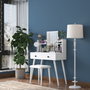 Hanah Home Mesa de Maquillaje con Pouf en Blanco